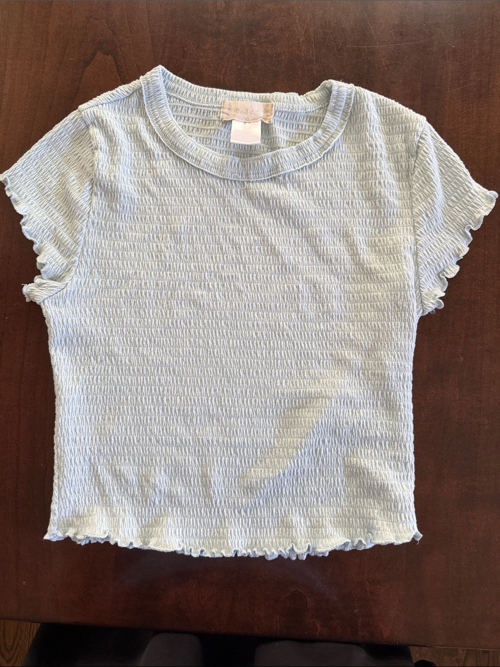 Altar'd State Light Blue Smocked Top
